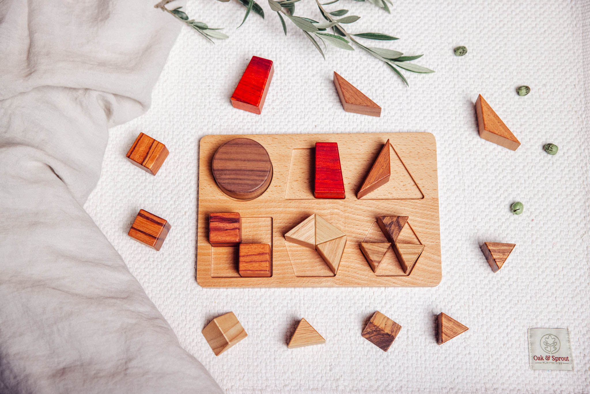 Geo Nest Wooden Shape & Fractions Puzzle