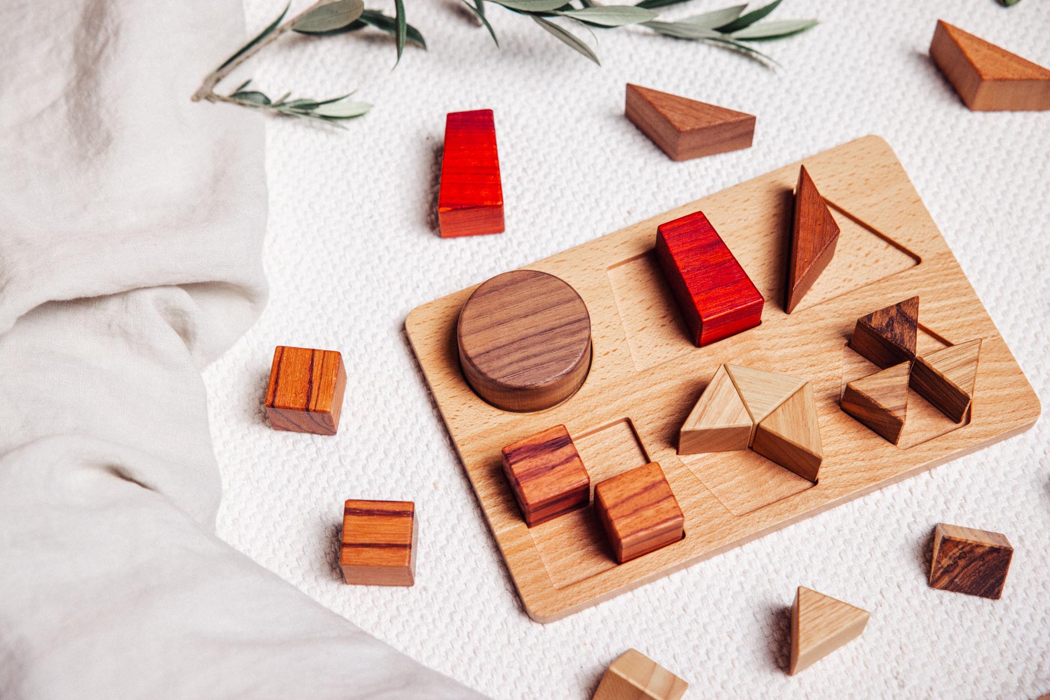 Geo Nest Wooden Shape & Fractions Puzzle