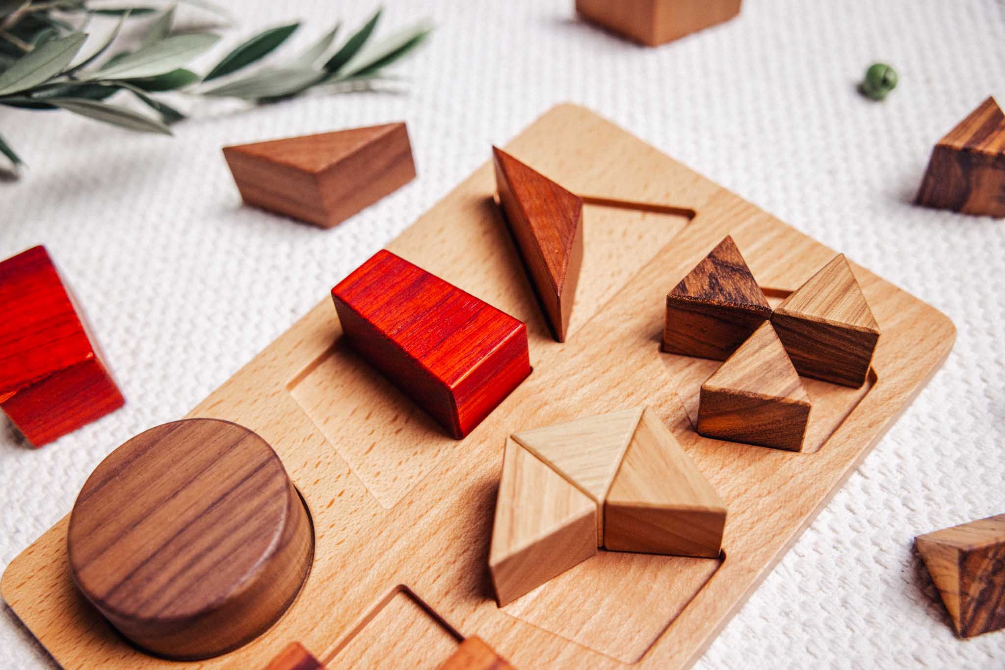 Geo Nest Wooden Shape & Fractions Puzzle