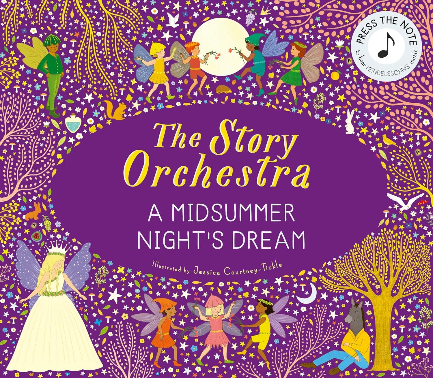 The Story Orchestra: A Midsummer Night's Dream book front cover with purple fairy-tale illustration and gold details