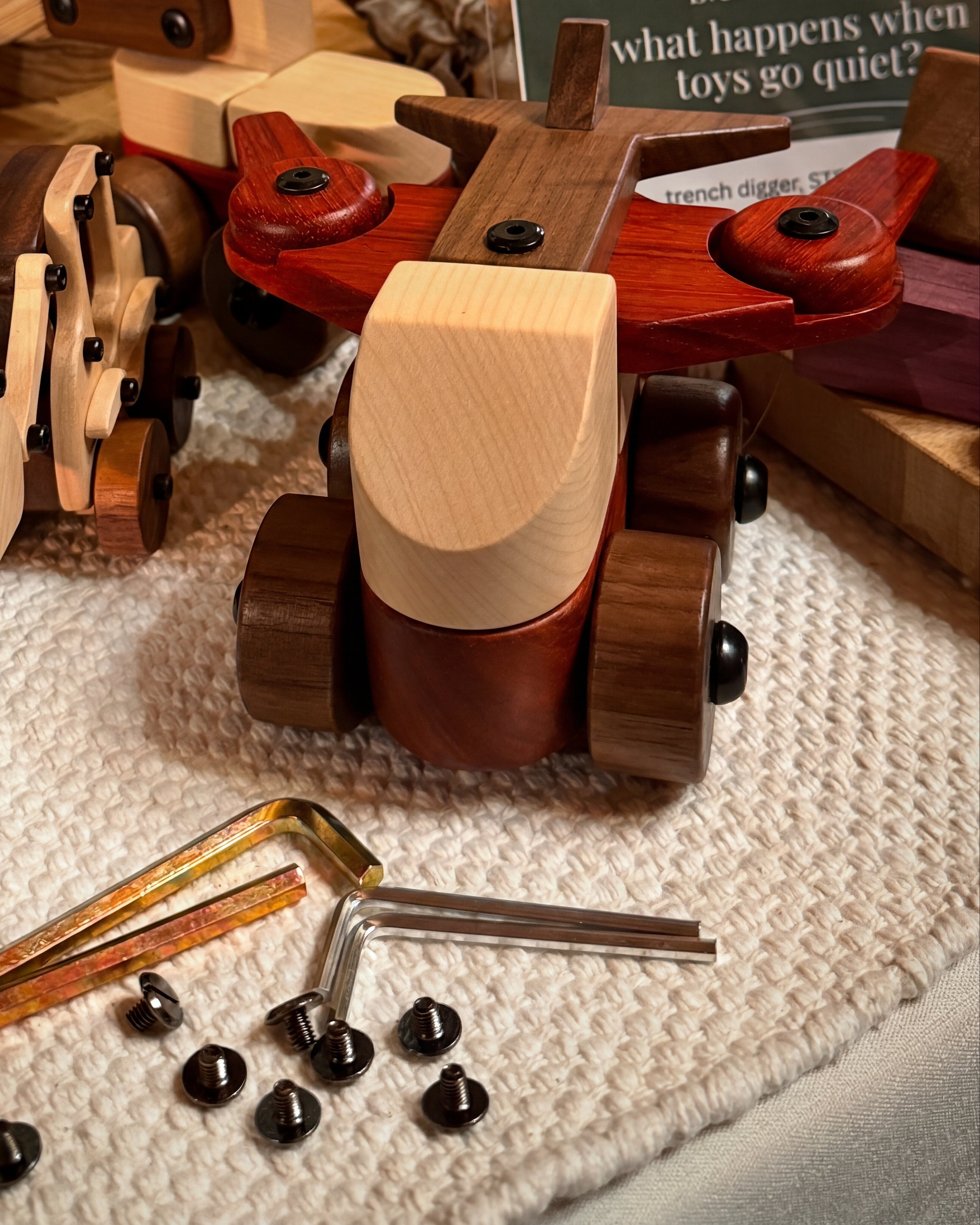 Walnut & Padauk Aeroplane