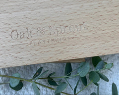 Oak & Sprout premium wooden toys – 0–9 inset number toy