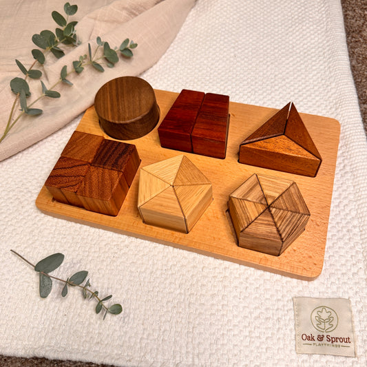 Geo Nest Wooden Shape & Fractions Puzzle