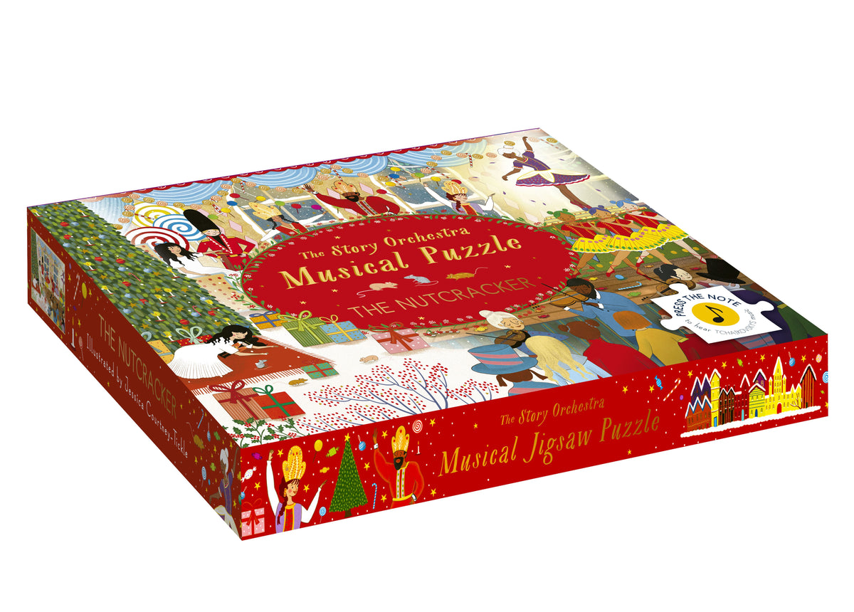 The Nutcracker Musical Jigsaw Puzzle box, seen from the side