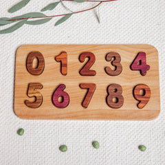 Inset wooden numbers puzzle – educational wooden toy UK