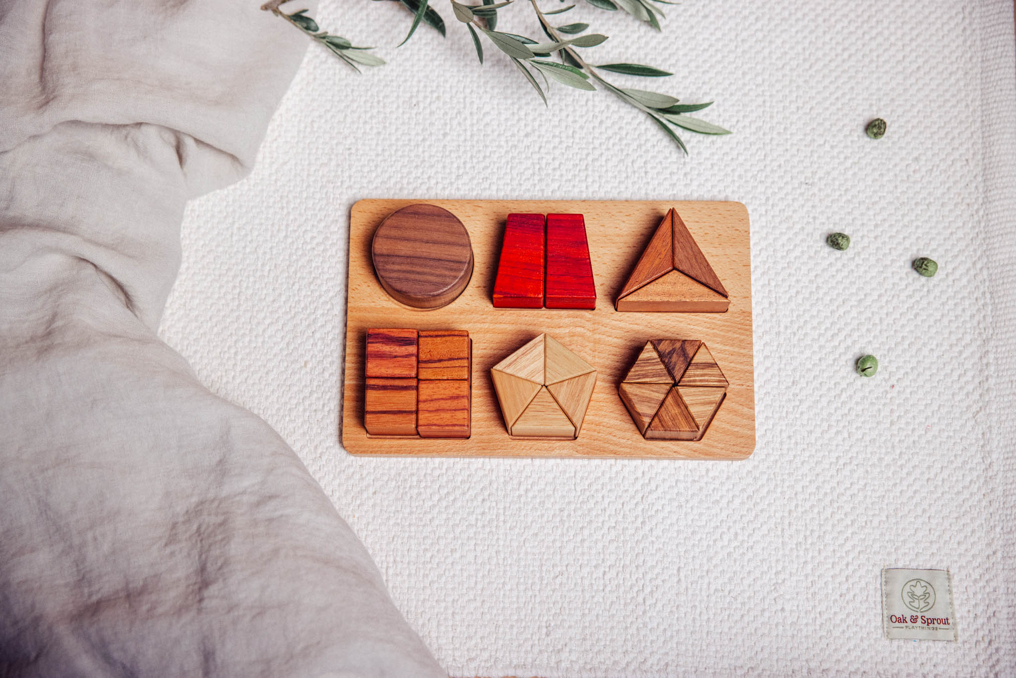 Geo Nest Wooden Shape & Fractions Puzzle