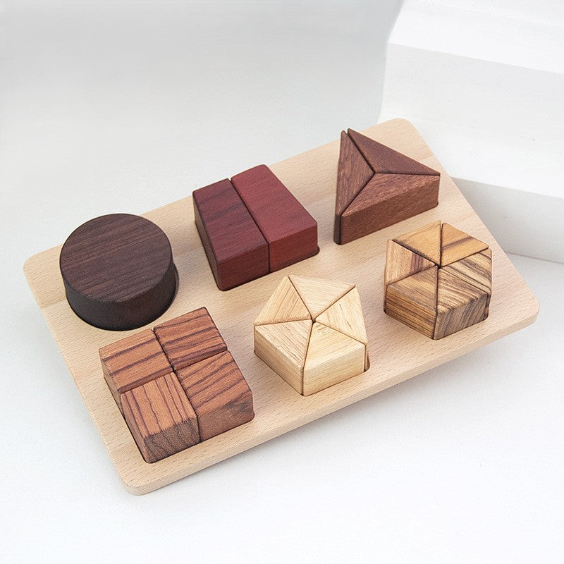 Geo Nest Wooden Shape & Fractions Puzzle