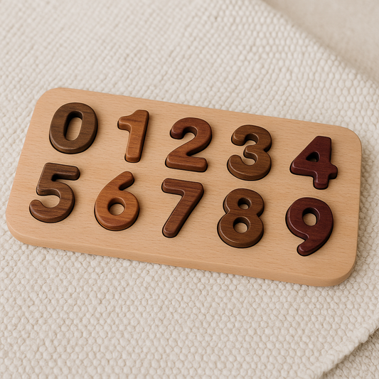Wooden Numbers Board (0–9) – Montessori Counting & Tracing