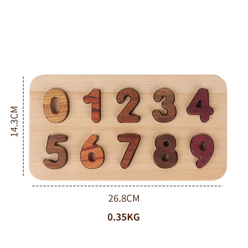 Wooden Numbers Board (0–9) – Montessori Counting & Tracing