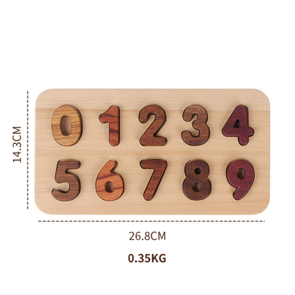 Wooden Numbers Board (0–9) – Montessori Counting & Tracing