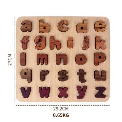 Wooden Alphabet Puzzle (a–z, lowercase) – Montessori Literacy