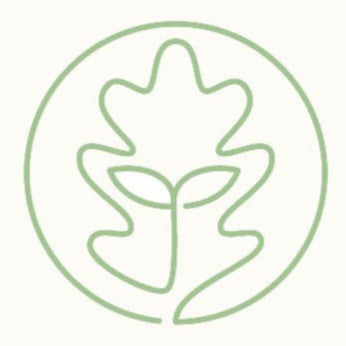 Logo of Oak & Sprout Playthings with a leaf design on a white background